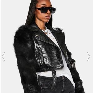 Dollskill faux leather coat BRAND NEW